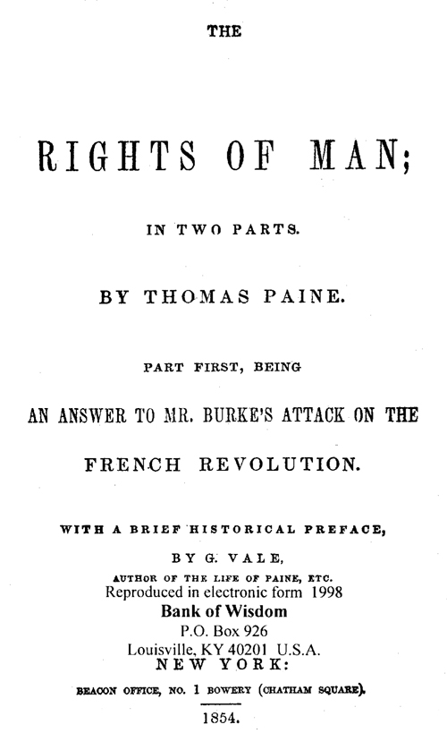 The Rights of Man